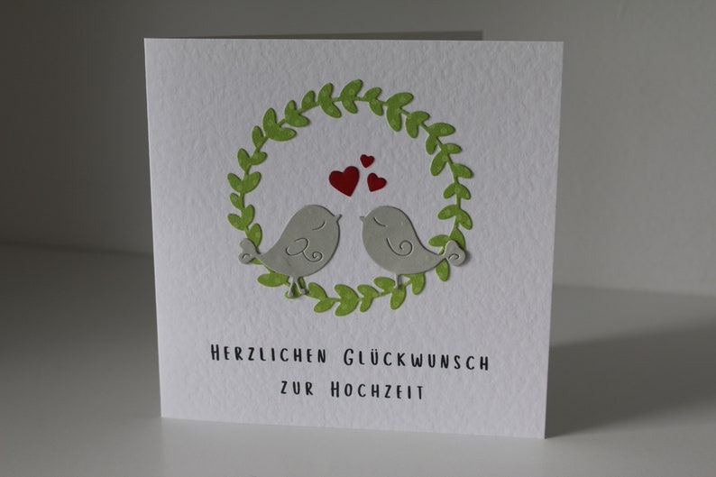 Glückwunschkarte zur Hochzeit Hochzeitskarte Vögel auf Zweig Etsy