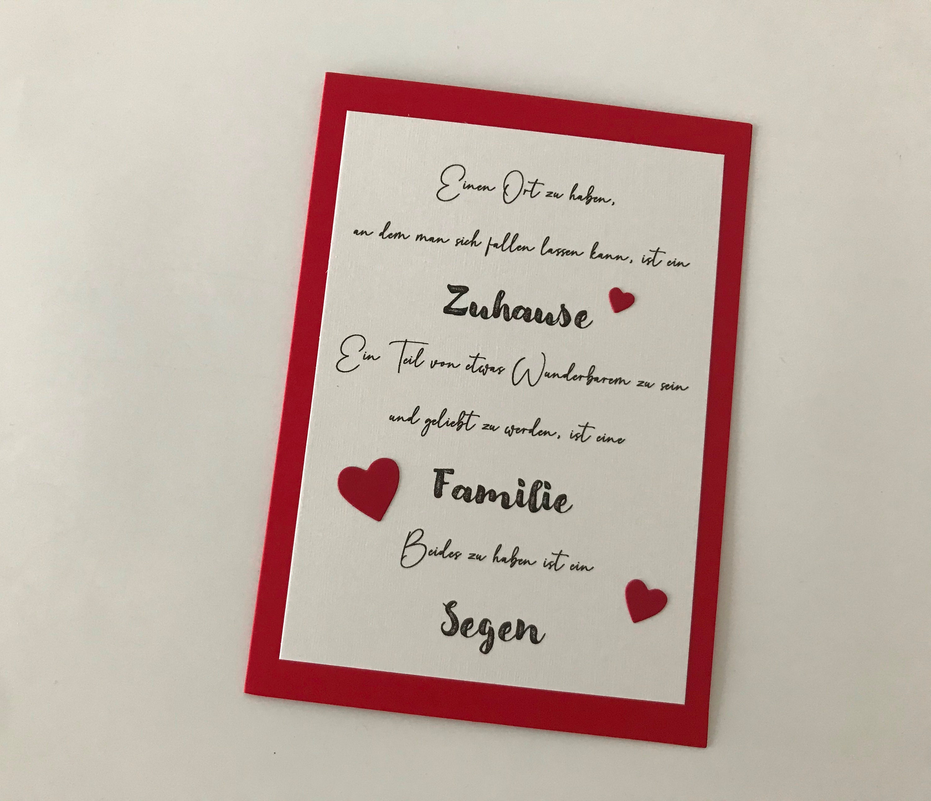 Karte zum Umzug Einzug neues Heim Haus Einweihung Familie | Etsy