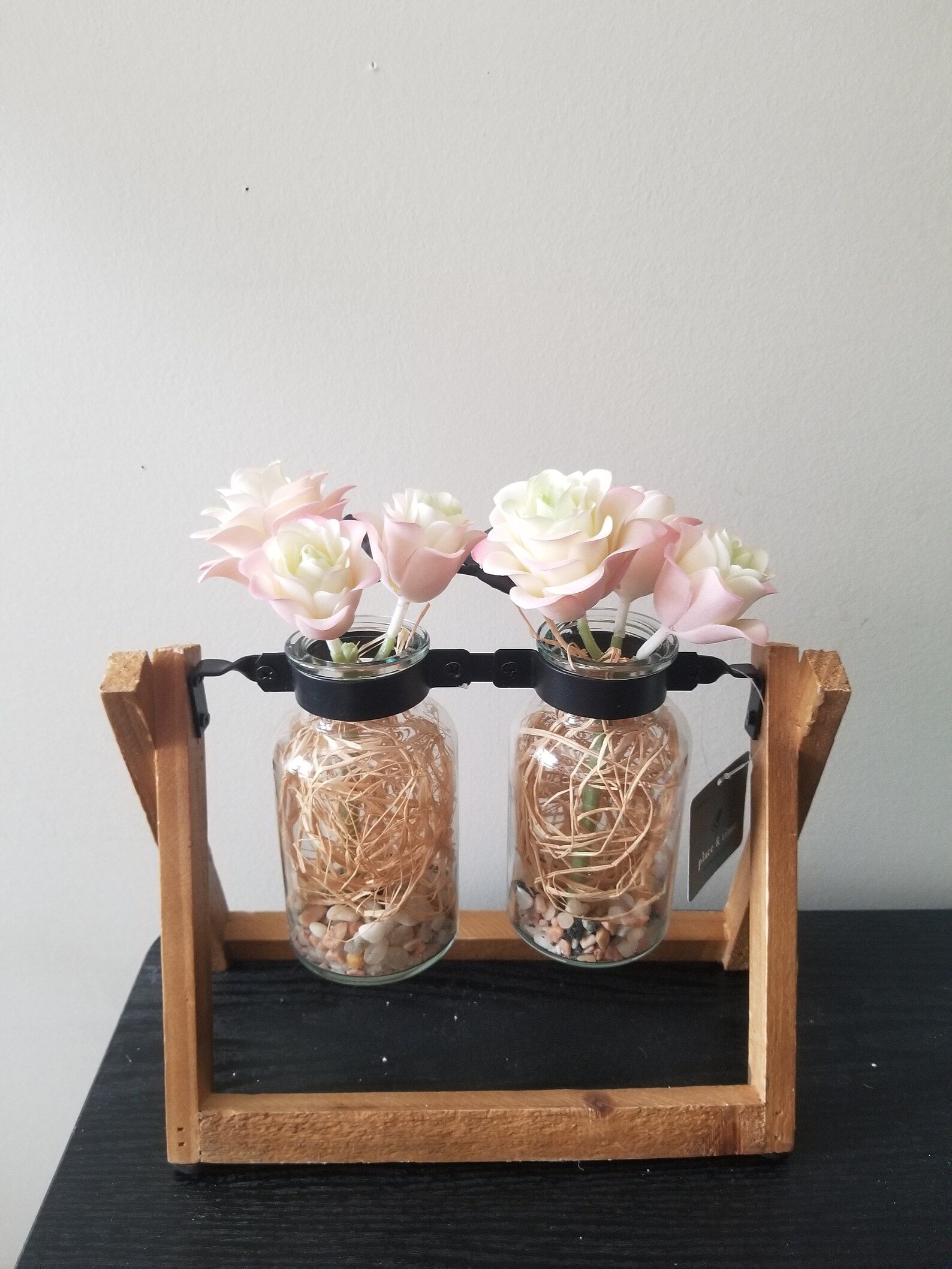Bud Vases on a Wood Stand Etsy