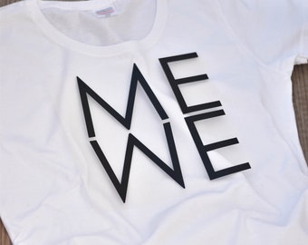 Ironing pattern plot "ME WE"