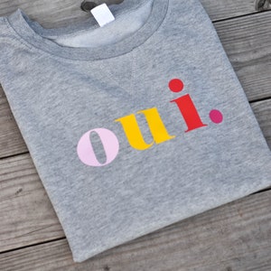 Iron-on picture Plot Colorful "oui."