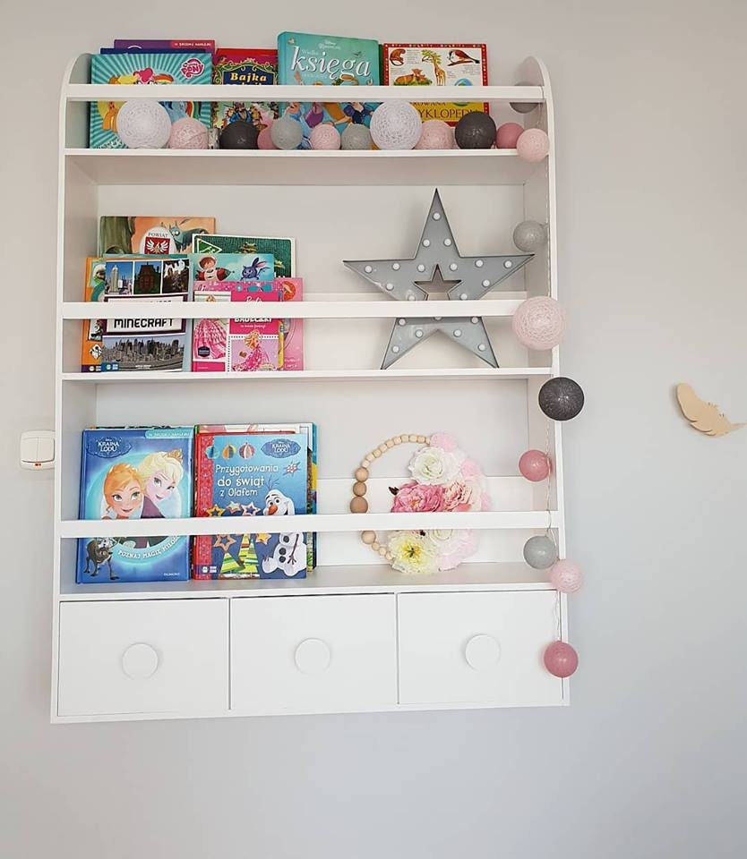 Shelf For Books And Toys With White Wheels Wooden Bookshelf Etsy Shelf For Books And Toys With White Wheels Wooden Bookshelf Etsy