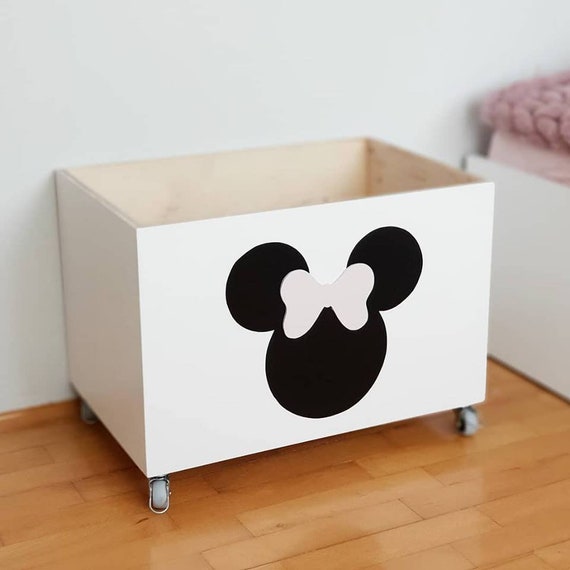 minnie mouse wooden toy box