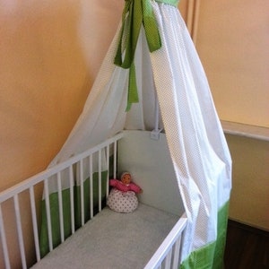 Bed canopy 2 colors with bow from Atelier MiaMia image 3