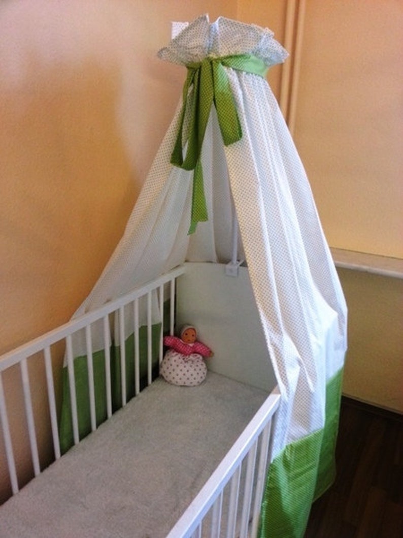 Bed canopy 2 colors with bow from Atelier MiaMia image 3