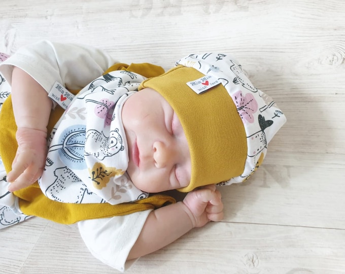 Set of beanie and scarf from size 33/35 KU by Atelier MiaMia