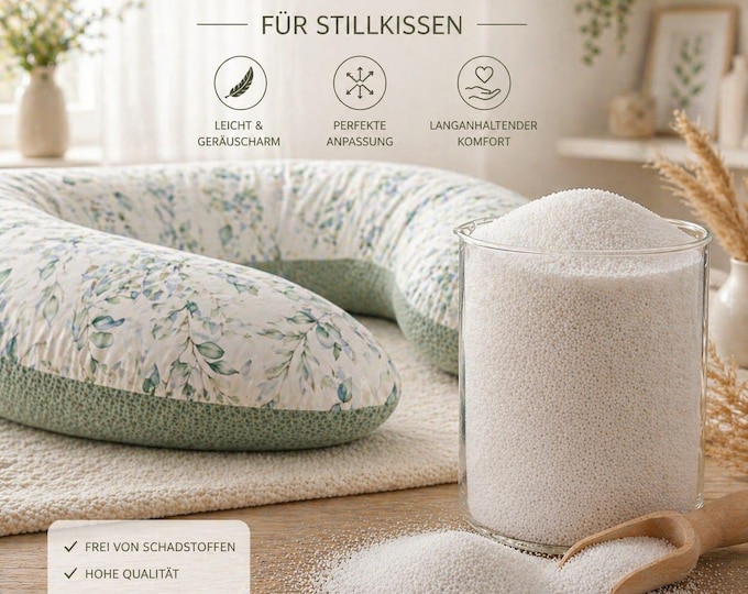 Microbeads for nursing pillows – fine EPS filling (0.5–1 mm)