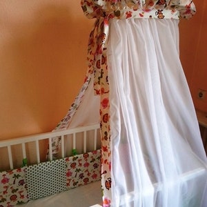 Bed canopy with border and bow by Atelier MiaMia image 1