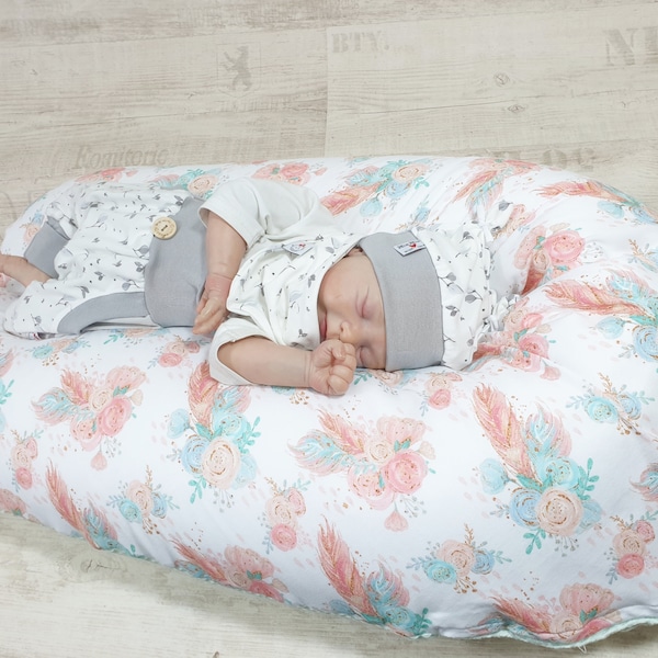 Nursing pillow, cuddly pillow or just a rose feather cover from Atelier MiaMia