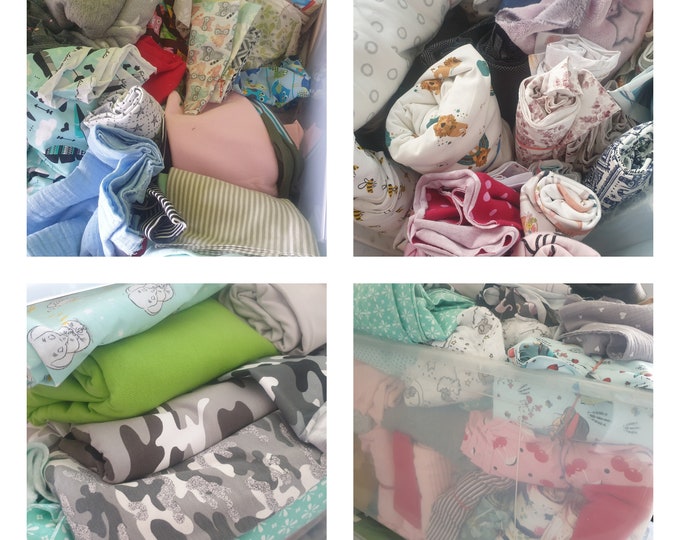 Packs of fabric scraps by the kilo from Atelier MiaMia