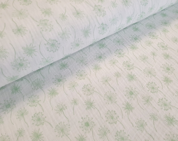 Muslin dandelions mint from Atelier MiaMia