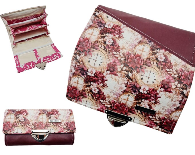 Wallet watches burgundy by Atelier MiaMia
