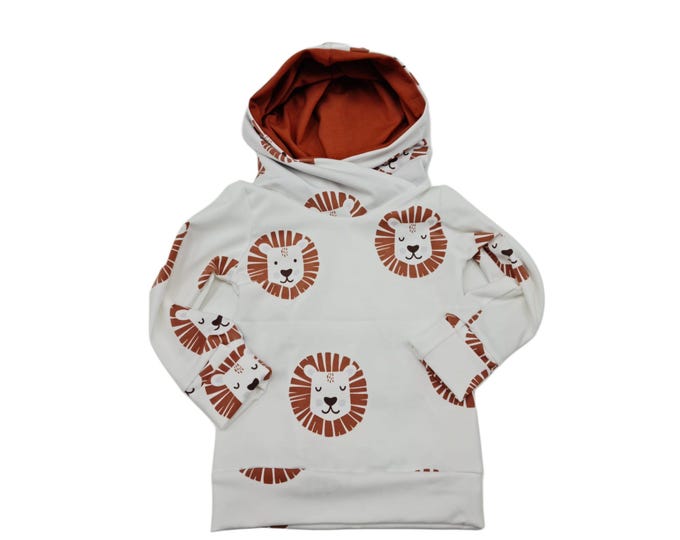 Hoodie, sweater with hood lion by Atelier MiaMia