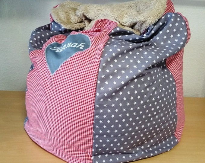 Children's bean bag, stabilizing cushion choice of fabric from Atelier MiaMia