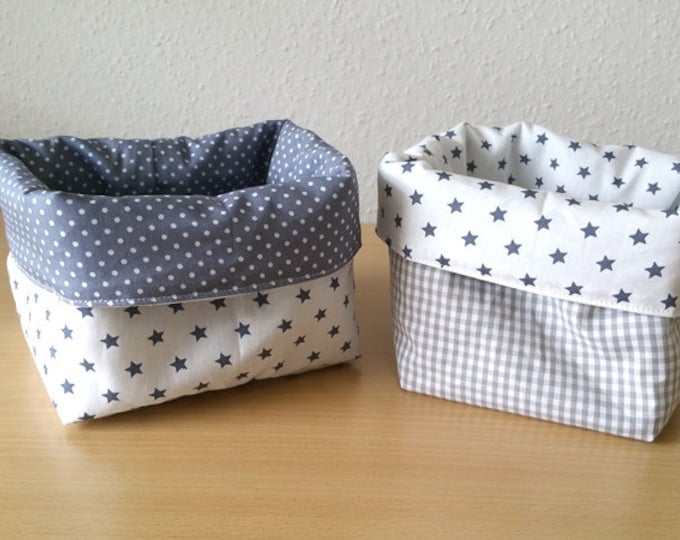 Utensilo, fabric basket, choice of fabric from Atelier MiaMia