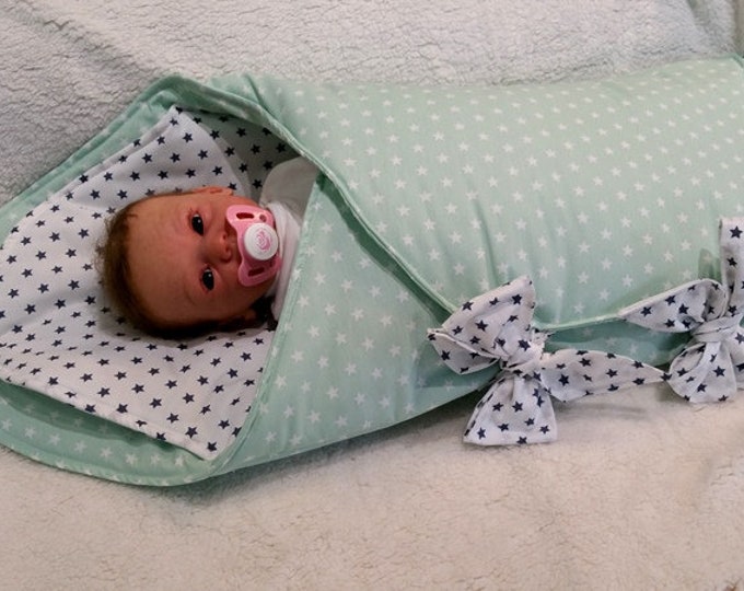 Swaddle blanket baby's first pillow from Atelier MiaMia