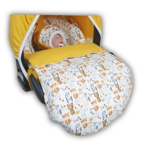 Fußsack wattiert für die Babyschale von Atelier MiaMia