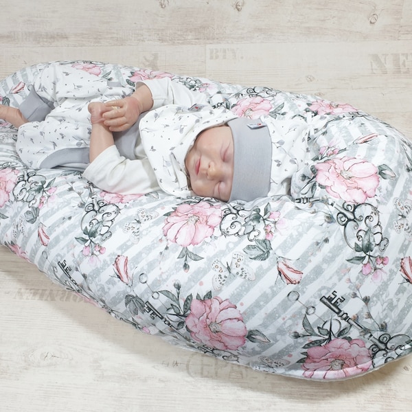 Nursing pillow, cuddly pillow or just cover Rose Key from Atelier MiaMia