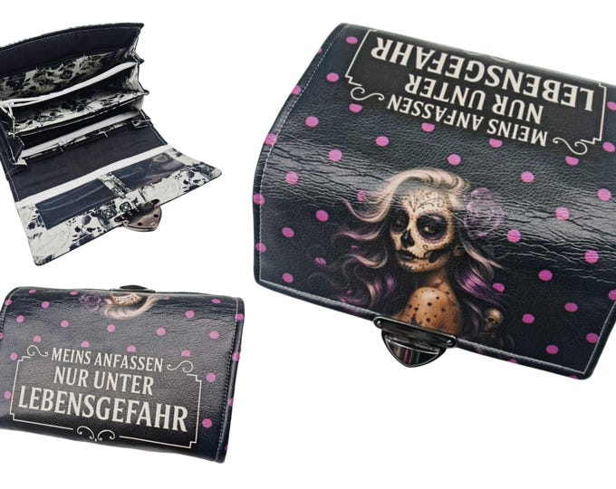 Geldbörse Damen groß XL Midi Mini – Handmade Portemonnaie mit vielen Fächern – Geldbeutel Damen – MiaMia Unikat