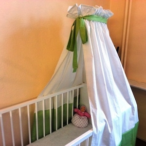 Bed canopy 2 colors with bow from Atelier MiaMia image 1