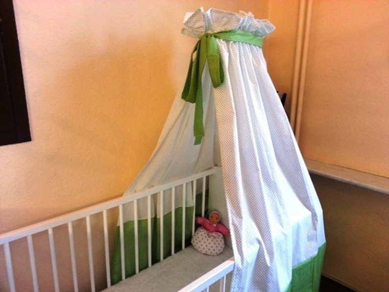 Bed canopy 2 colors with bow from Atelier MiaMia image 1