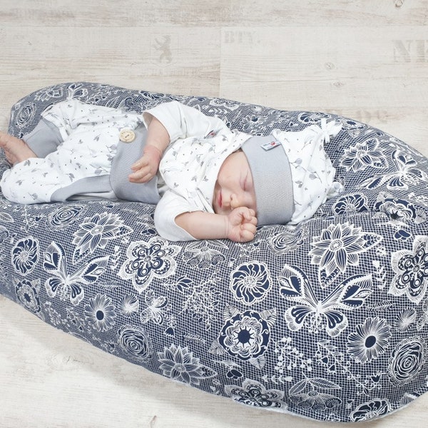 Nursing pillow cuddly pillow or just cover ornaments blue from Atelier MiaMia