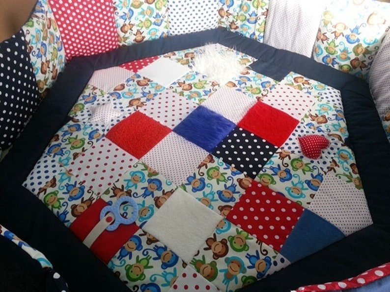 Cuddly and adventure blanket 6 corner playpen from Atelier MiaMia image 1