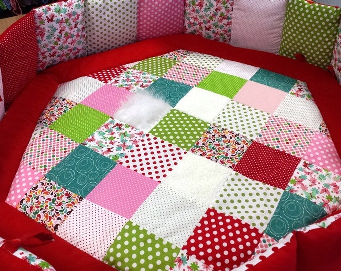 Cuddly blanket baby blanket * playpen 6 corner by Atelier MiaMia