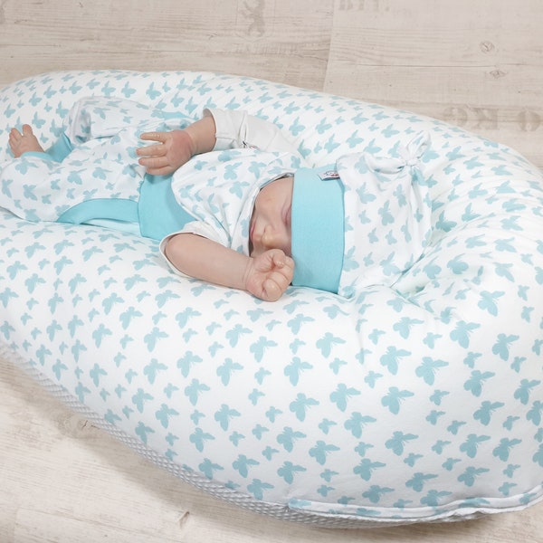 Nursing pillow, cuddly pillow or just cover butterflies small from Atelier MiaMia