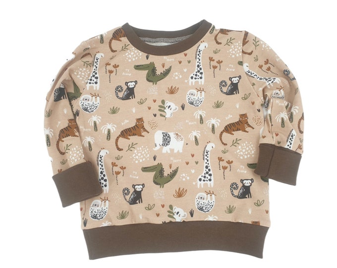 Hoodie, sweater crocodile, Ele, giraffe by Atelier MiaMia