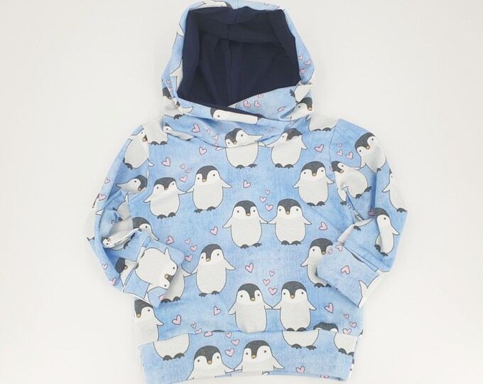 Hoodie, sweater with hood penguins by Atelier MiaMia