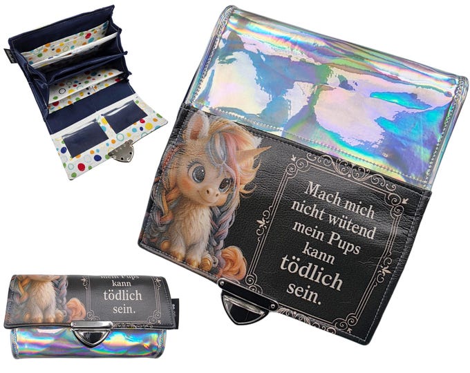 Geldbörse Damen groß XL Midi Mini – Handmade Portemonnaie mit vielen Fächern – Geldbeutel Damen – MiaMia Unikat