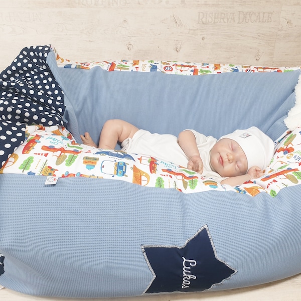 Children's bean bag, stabilizing cushion choice of fabric from Atelier MiaMia