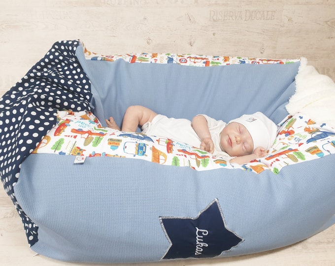 Children's bean bag, stabilizing cushion choice of fabric from Atelier MiaMia