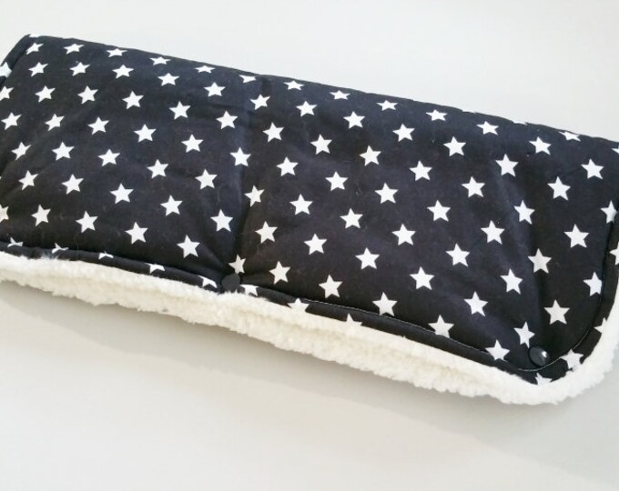 Stroller muff black white stars 3 by Atelier MiaMia