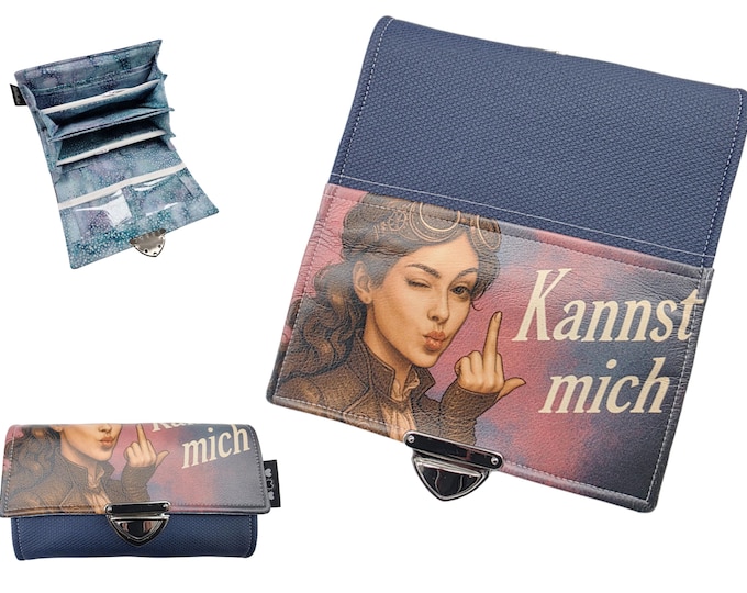 Geldbörse Damen groß XL Midi Mini – Handmade Portemonnaie mit vielen Fächern – Geldbeutel Damen – MiaMia Unikat