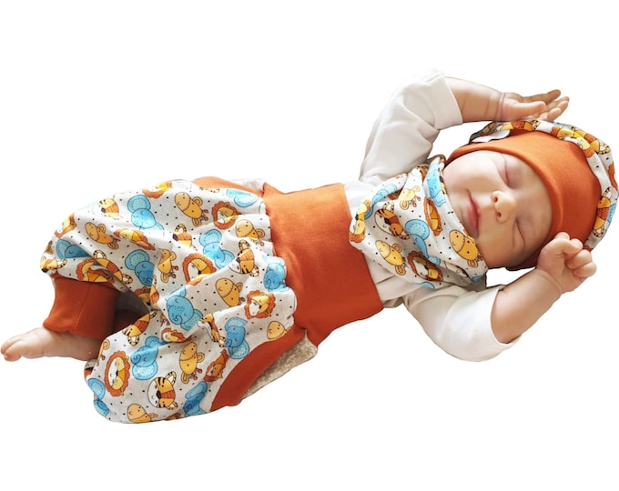Pump pants individually or in a set baby child designer lion, elephant, giraffe by Atelier MiaMia