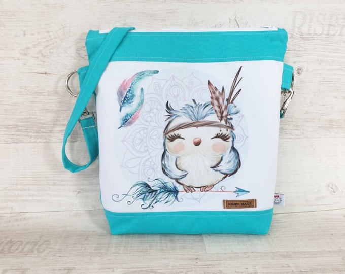 Kindergarten bag, children's bag 64 Owl, Arrow by Atelier MiaMia