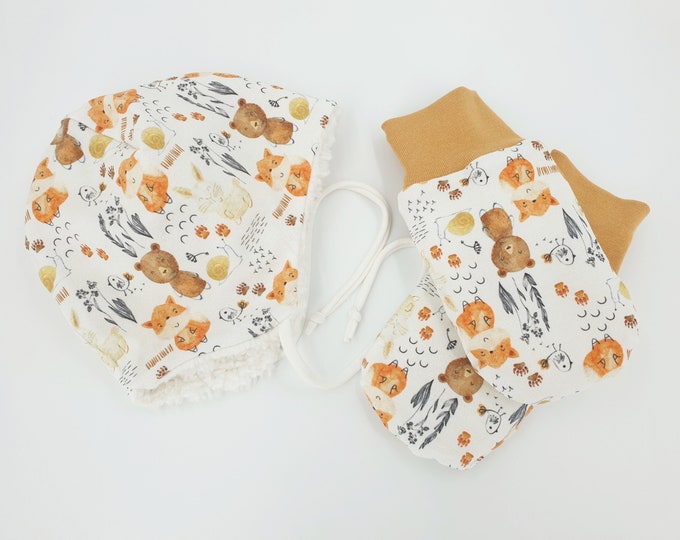 Set of ear hats and gloves from size 33/35 KU by Atelier MiaMia