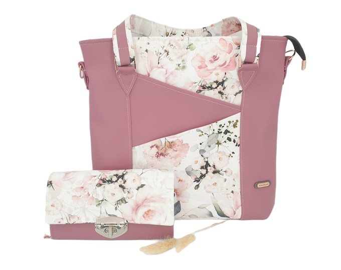 Handbag or set rose berry by Atelier MiaMia