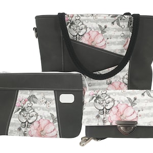 Handtasche oder Set Schlüssel Rosen von Atelier MiaMia