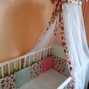 Bed canopy with border and bow by Atelier MiaMia image 2