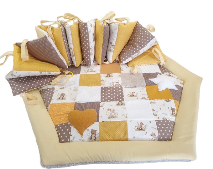 Cuddly and adventure blanket * Playpen 6 corner from Atelier MiaMia