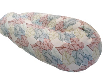 Nursing pillow cuddle pillow or just cover leaves colorful by Atelier MiaMia