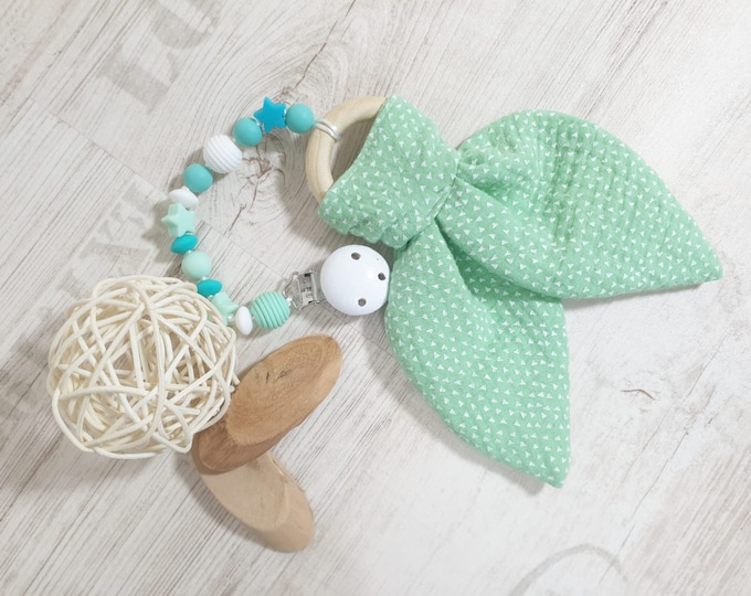 Pacifier chain with muslin ears from Atelier MiaMia