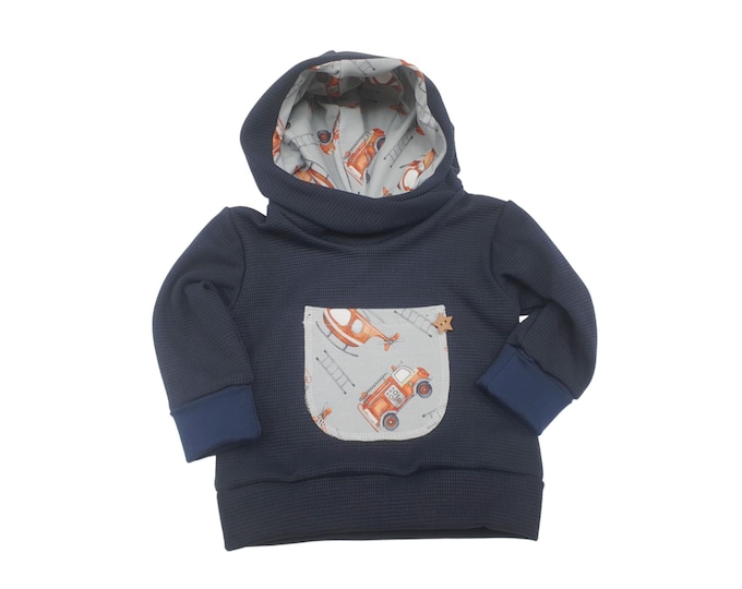 Hoodie, sweater with hood fire brigade by Atelier MiaMia