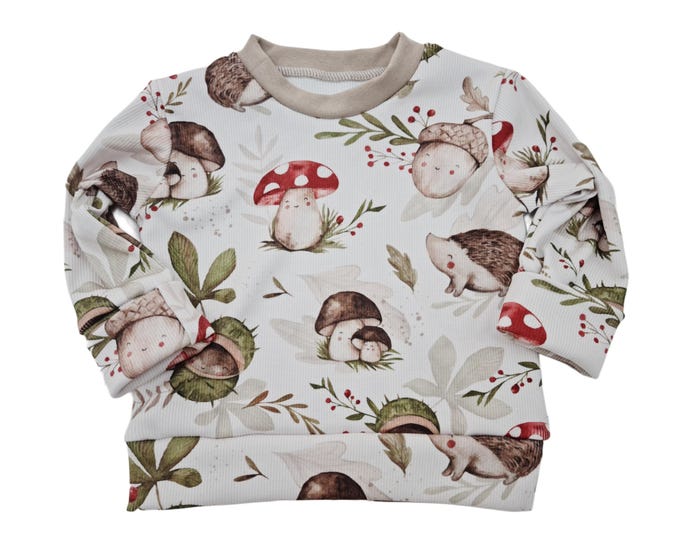 Hoodie, Sweater Hedgehog Mushroom by Atelier MiaMia
