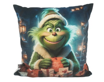 Motif cushion Grinch 3 by Atelier MiaMia