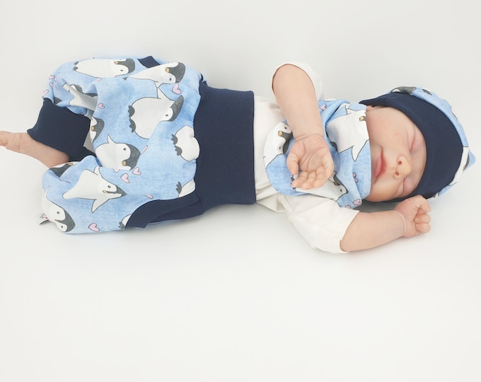 Pump pants individually or in a set of baby child designer penguins from Atelier MiaMia