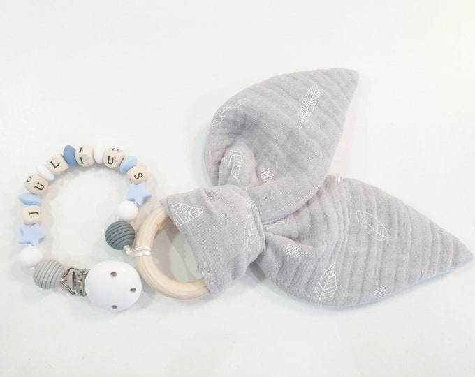 Pacifier chain with muslin ears from Atelier MiaMia